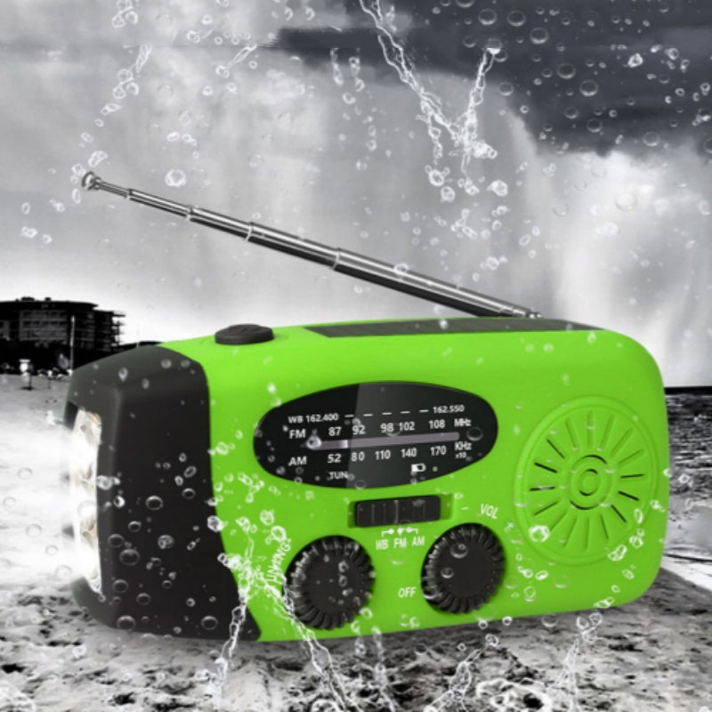 NødRadio™ – Multifunktionel solcelledrevet nødradio med oplader
